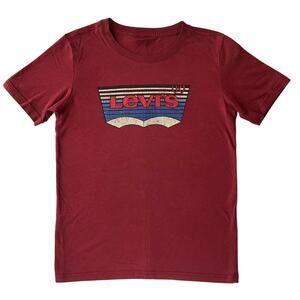 Levi’s Boy’s Short Sleeve Crewneck T-shirt Size L, Red
